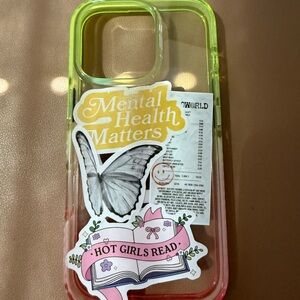 Gradient Phone Case with Stickers, iphone 16 pro case